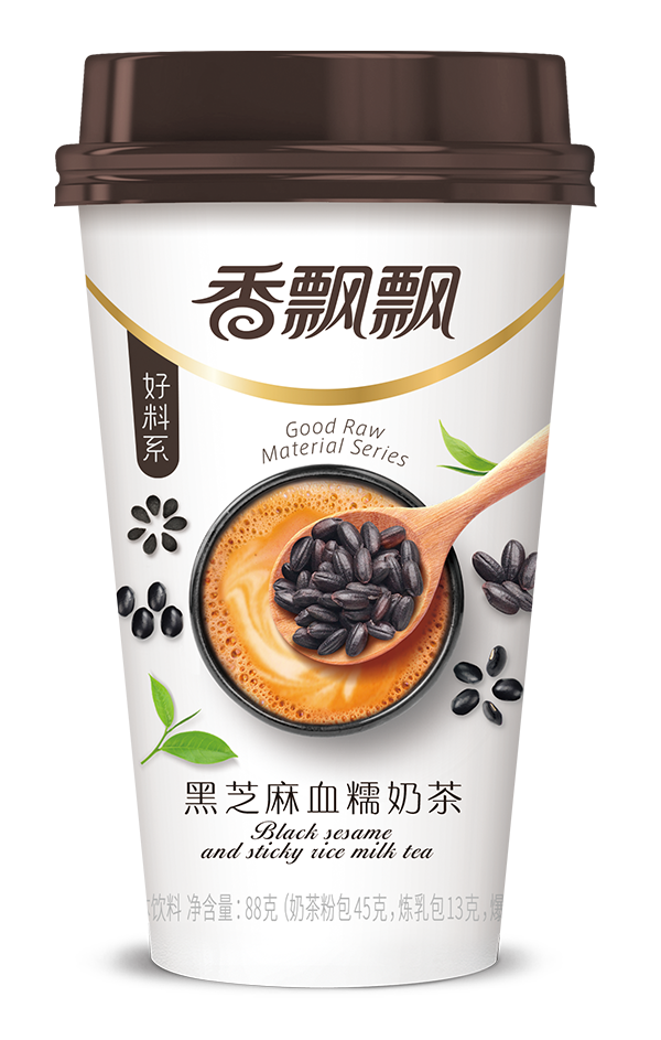 Black Sesame and Sticky Rice Milk Tea
